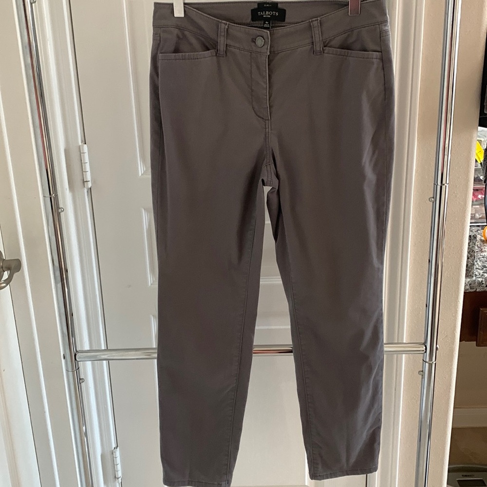 Talbots medium gray pants curvy petites size 4P